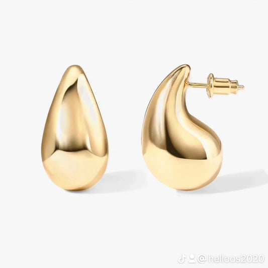 Gold Drops Earrings Accessories