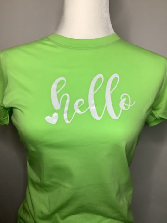 Hello Neon Green T-shirt