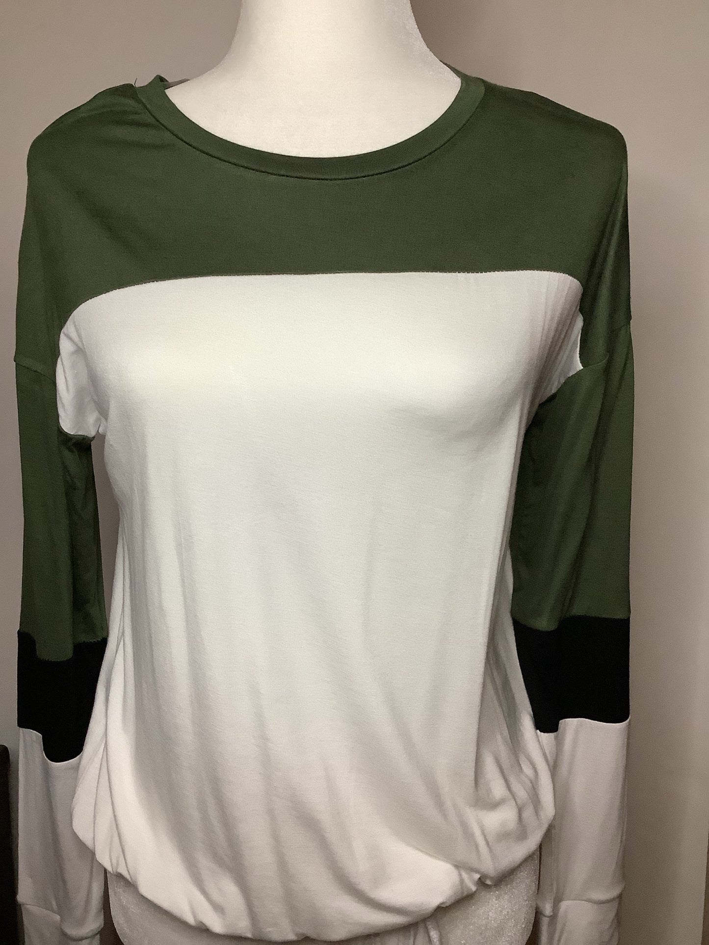 Green and White Long Sleeve