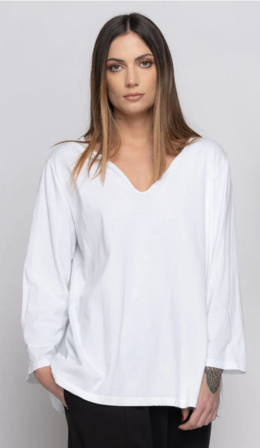V Neck Long Sleeve Tee