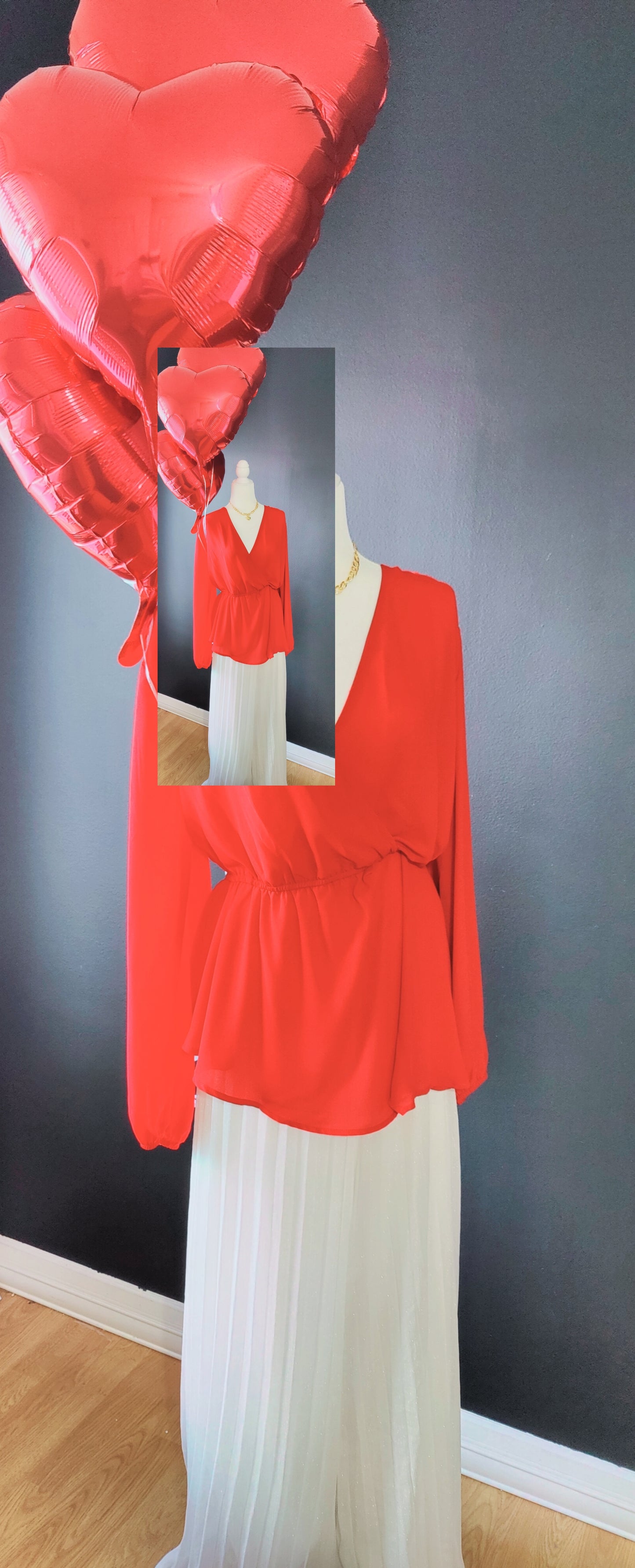 Red Women Blouse