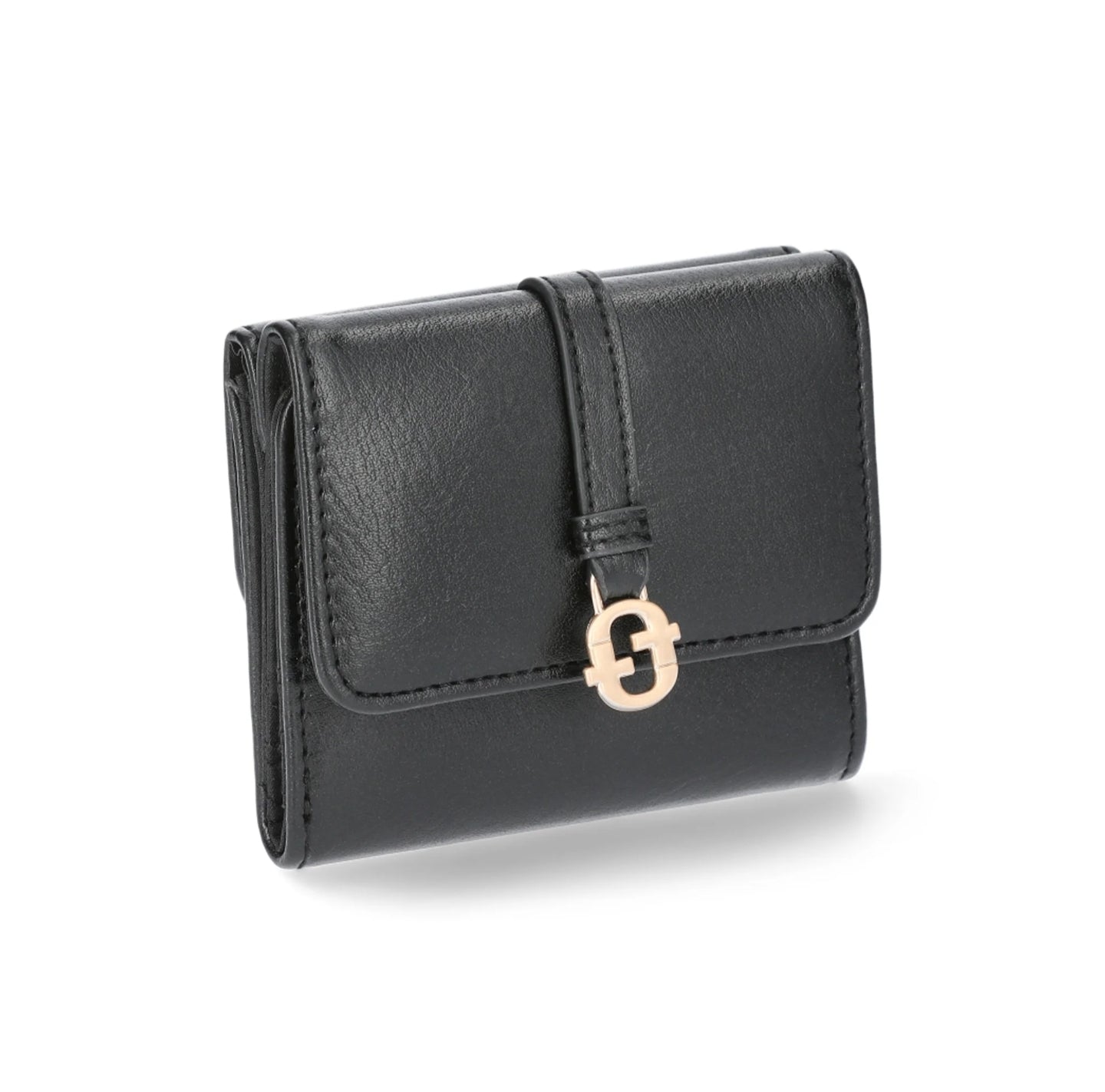 Women's Double Sided Trifold Wallet Black