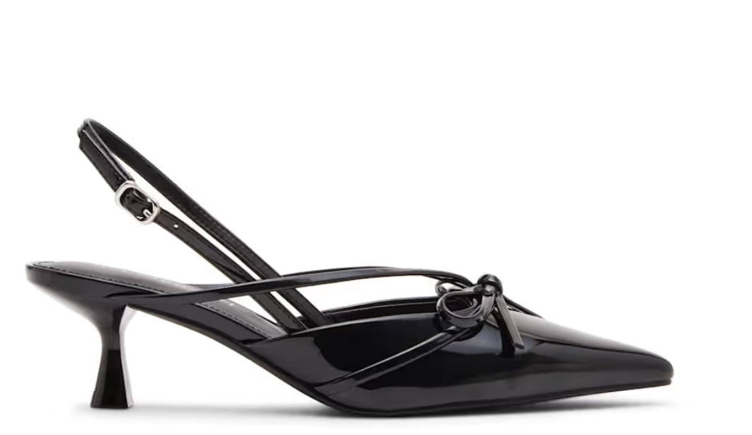 Women's  Leather Slingback  Kitten Heel Size 9