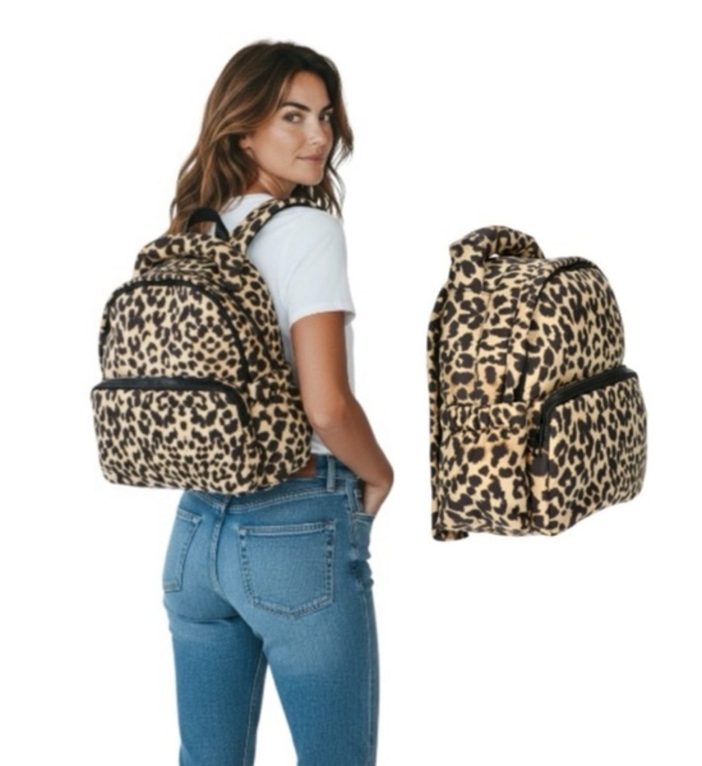 Leopard Print Backpack